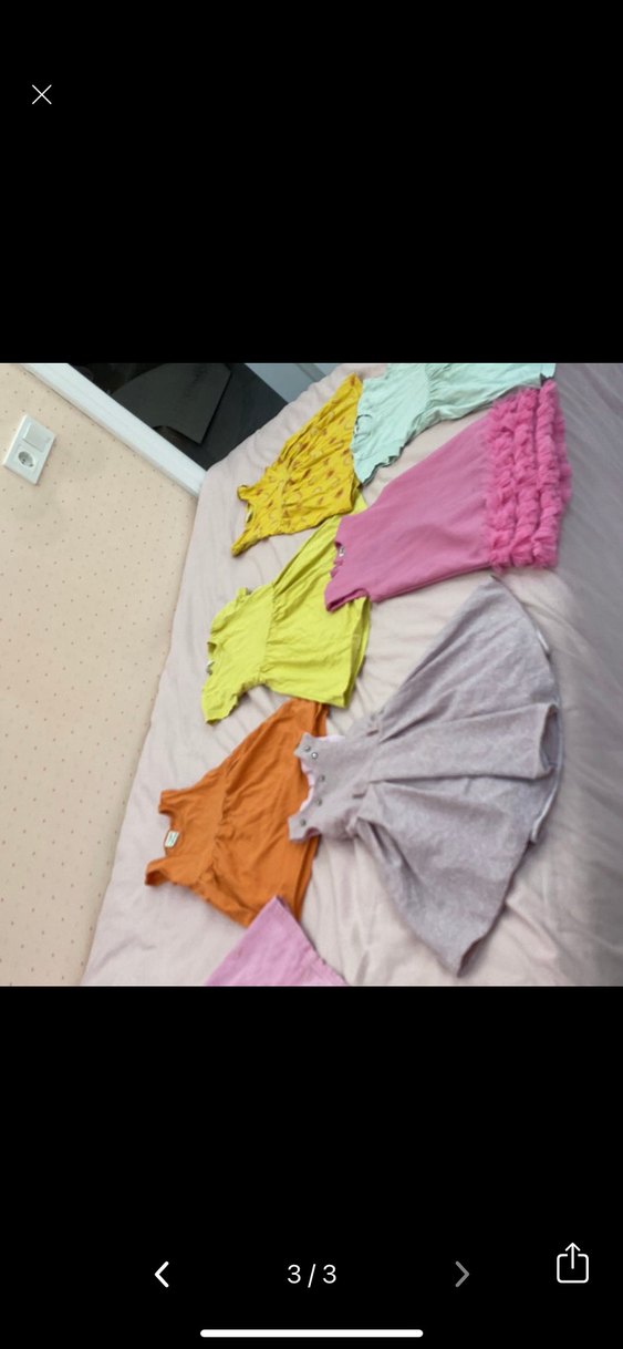 Kız Çocuk Pastel Renkli Fırfırlı Pamuklu Elbise - Görsel 2