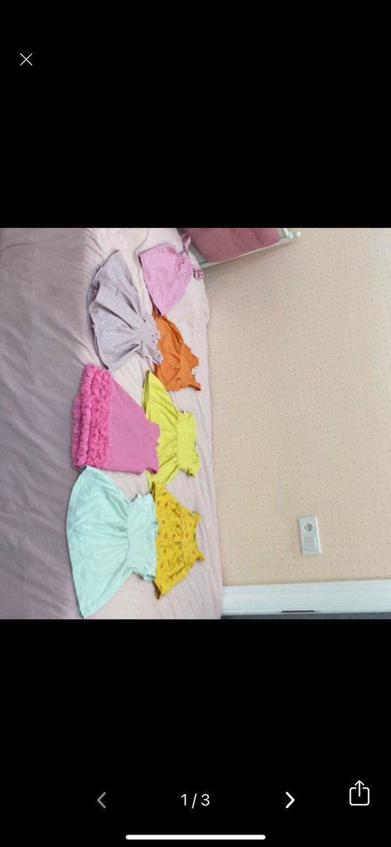 Kız Çocuk Pastel Renkli Fırfırlı Pamuklu Elbise - Görsel 3