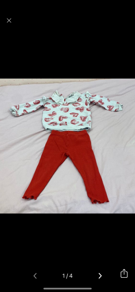 Kız Bebek Uzun Kollu Desenli ikili Takım - Görsel 3