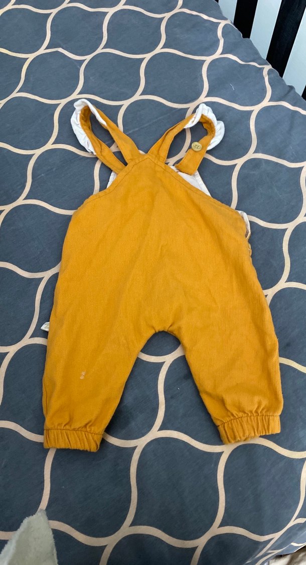 Sarı Düğmeli Bebek Tulum slopet - Görsel 4