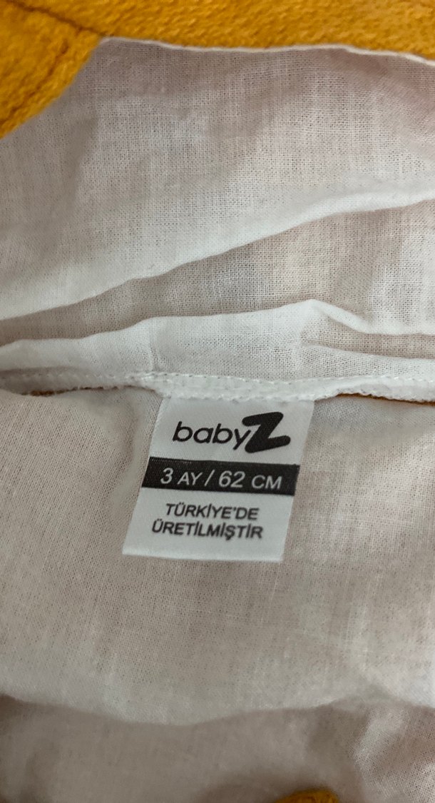 Sarı Düğmeli Bebek Tulum slopet - Görsel 3