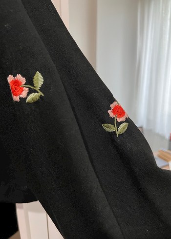 38 Beden Nakışlı Siyah Midi Kadın Etekli Takım