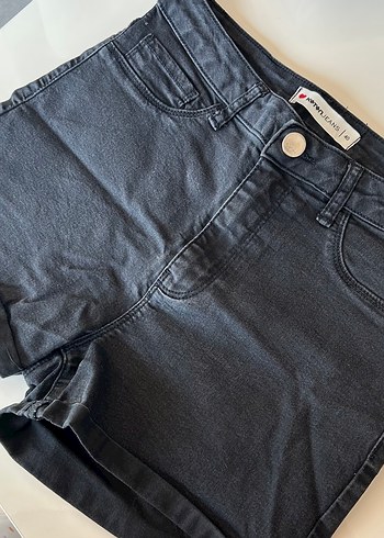 Kotonjeans siyah/gri şort - Görsel 4