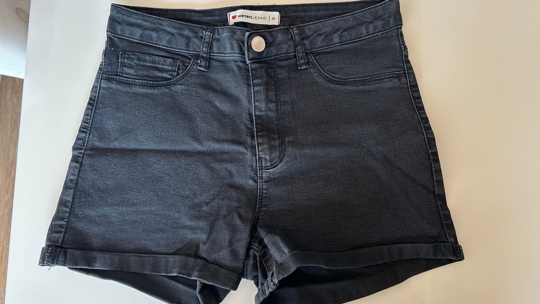 Kotonjeans siyah/gri şort - Görsel 2