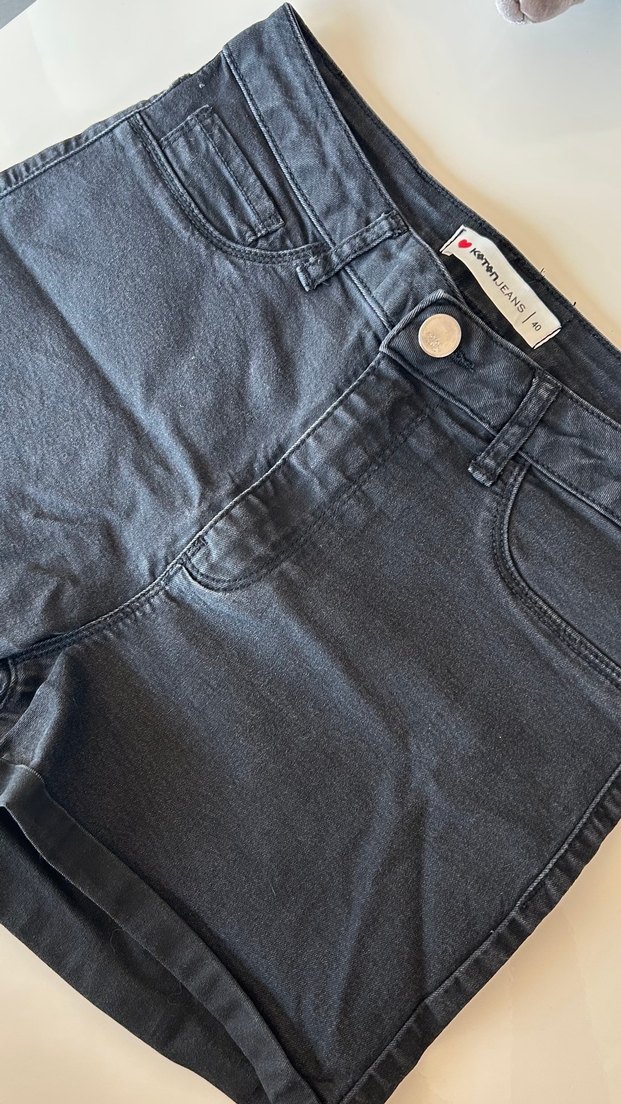 Kotonjeans siyah/gri şort - Görsel 5