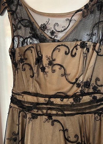 Dantel İşlemeli Abiye Elbise - Görsel 3