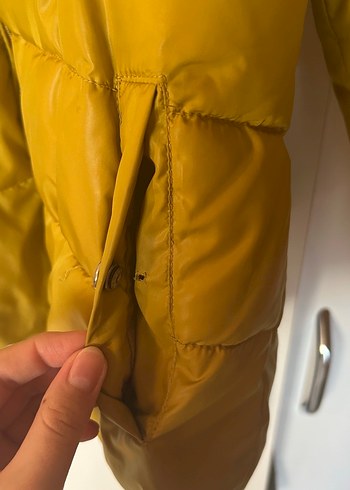 DeFacto yağ yeşili/sarı renk mont - Görsel 6