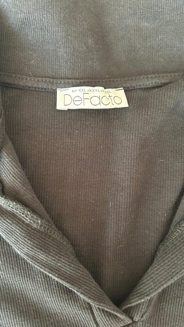 DeFacto siyah polo yaka tişört - Görsel 5