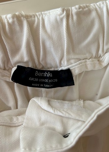 BERSHKA beyaz kargo pantolon - Görsel 4
