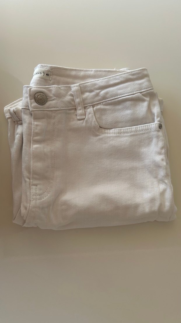 Koton beyaz jean şort - Görsel 2