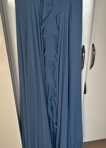 Soğuk mavi şık elbise - Görsel 4