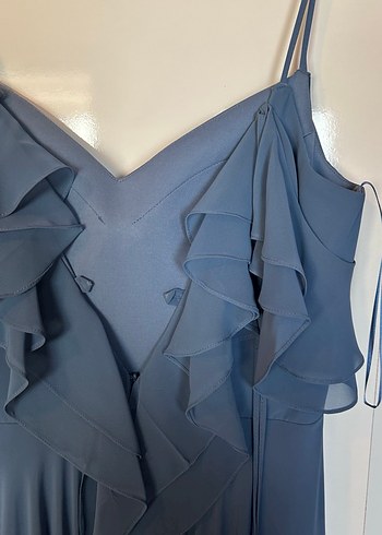 Soğuk mavi şık elbise - Görsel 6