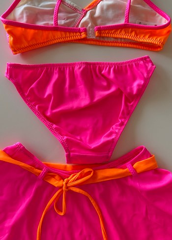 Kız Çocuk Kom Marka Bikini Takımı ve Etek - Görsel 8