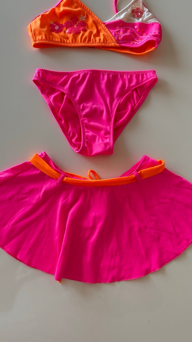 Kız Çocuk Kom Marka Bikini Takımı ve Etek - Görsel 5