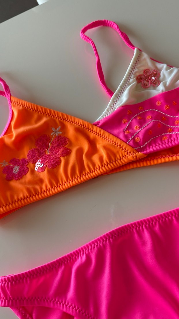 Kız Çocuk Kom Marka Bikini Takımı ve Etek - Görsel 3