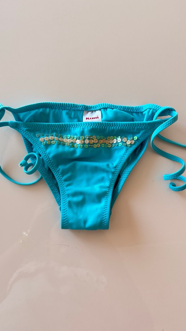 Kom Marka Pullu Turkuaz Bikini Altı - Görsel 4