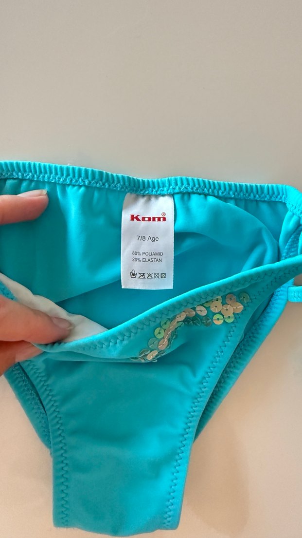 Kom Marka Pullu Turkuaz Bikini Altı - Görsel 5