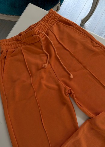 s Beden Kadın Parlak turuncu Rahat Kumaş Pantolon
