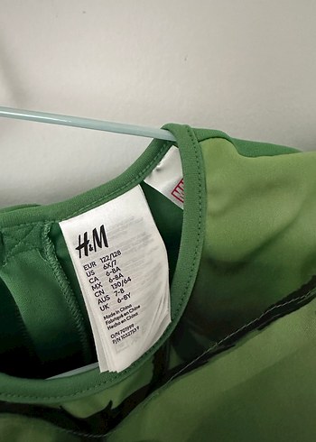 8 Yaş Beden Çocuk Hulk Kostümü, Uzun Kollu, Kemerli