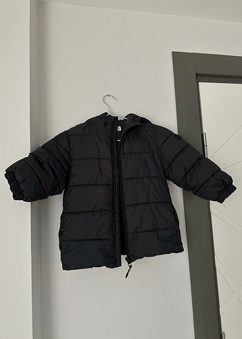 Erkek Çocuk Siyah Fermuarlı Mont