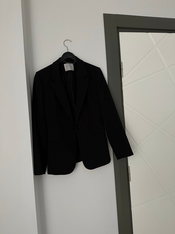 Düğmeli Siyah Kadın Blazer Ceket - Görsel 4