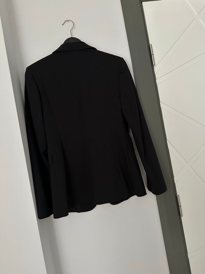 Düğmeli Siyah Kadın Blazer Ceket - Görsel 3