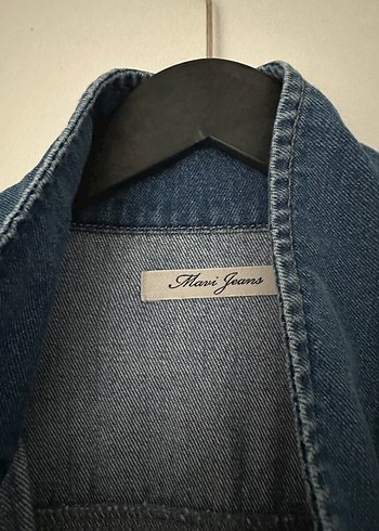 38 Beden Düğmeli Mavi Denim Ceket