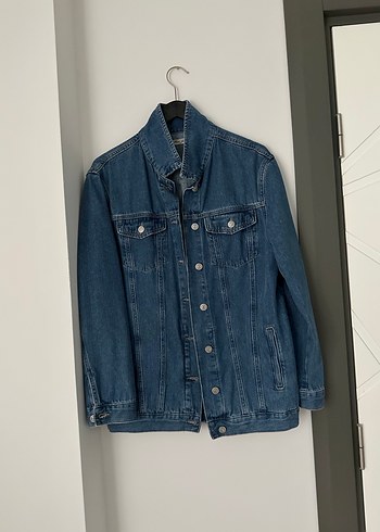 Düğmeli Mavi Denim Ceket
