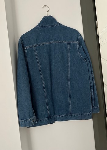 Düğmeli Mavi Denim Ceket - Görsel 4