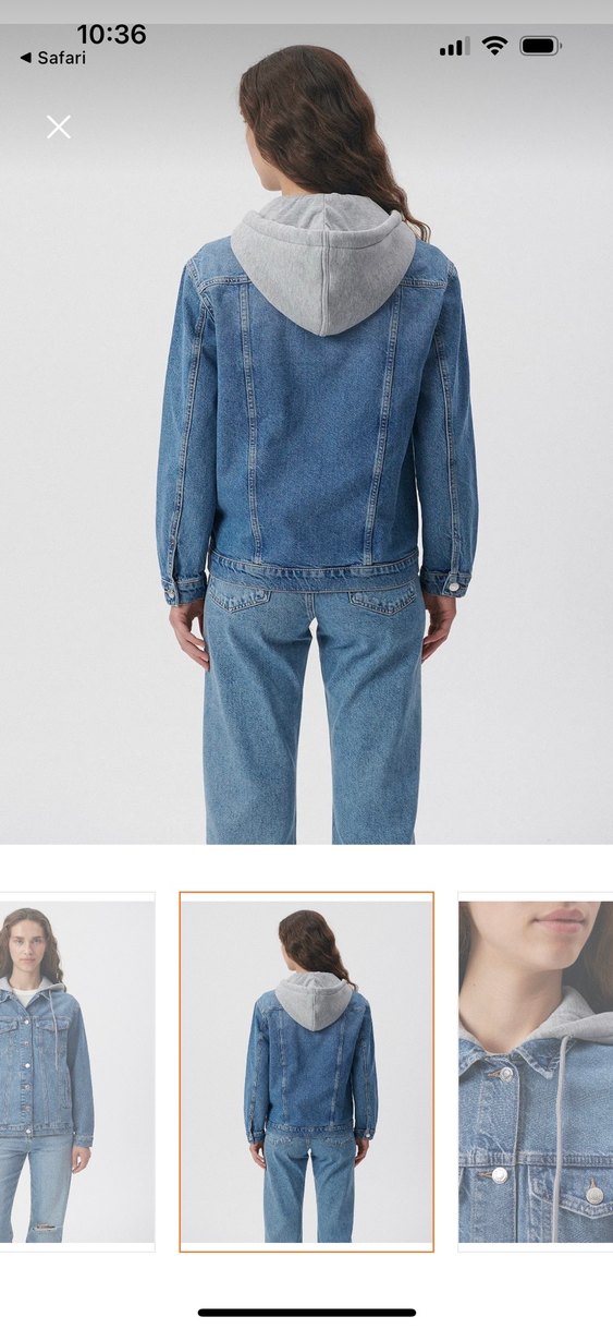 Düğmeli Mavi Denim Ceket - Görsel 2