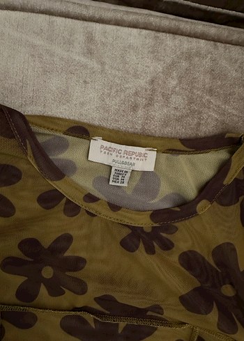 Mor Kelebek Desenli Bohem Uzun Kollu Bluz - Görsel 4