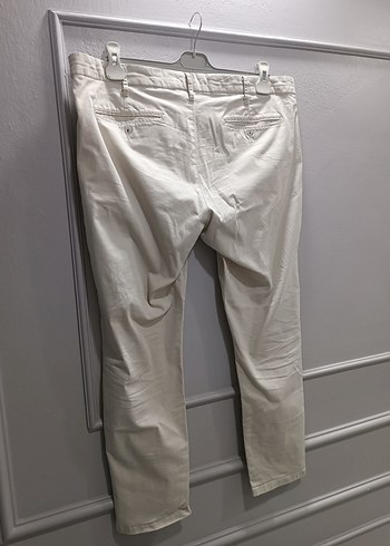 Regular Fit Krem Keten Erkek Pantolon - Görsel 5