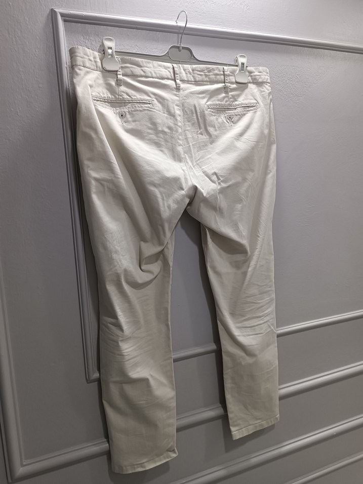 Regular Fit Krem Keten Erkek Pantolon - Görsel 5