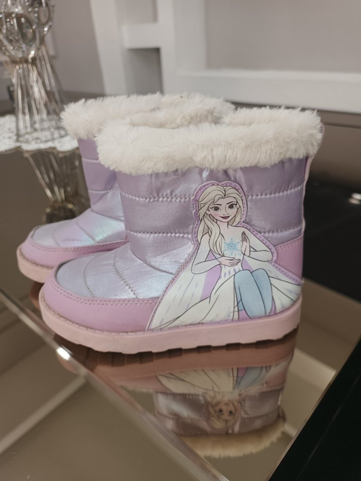 Kız Çocuk Lila Peluş Kürklü Bot - Görsel 2