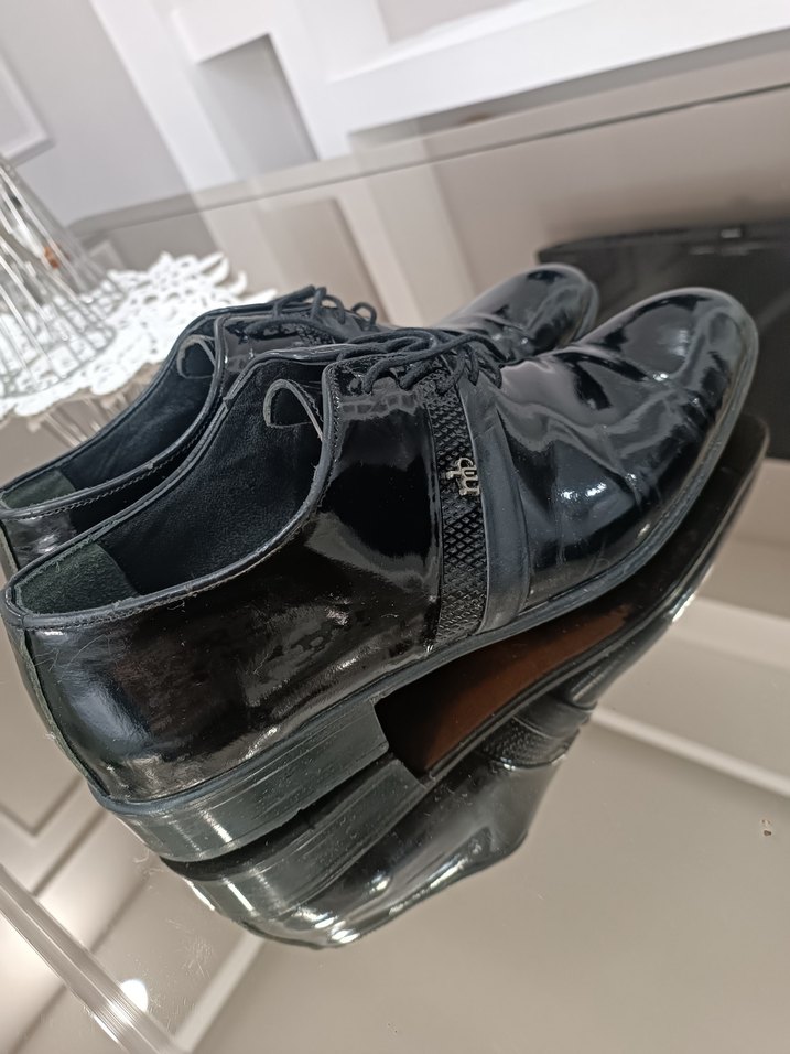 Siyah Parlak Tokalı Erkek Klasik Ayakkabı - Görsel 4