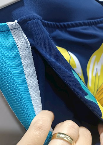 Nakışlı Mavi Rahat Kesim Kadın Spor Pantolon - Görsel 6