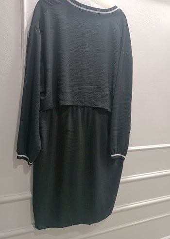 Siyah Uzun Kadın Kemerli Spor Tunik - Görsel 6