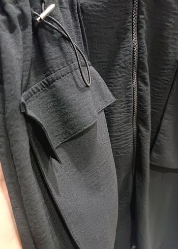 Siyah Uzun Kadın Kemerli Spor Tunik - Görsel 3