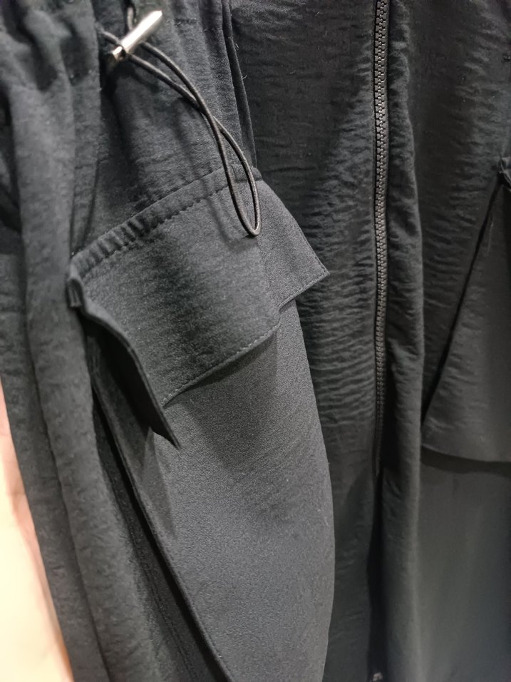 Siyah Uzun Kadın Kemerli Spor Tunik - Görsel 3