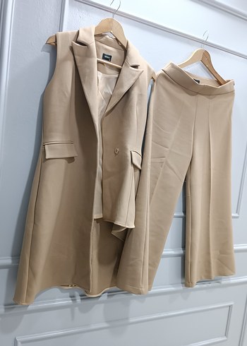 Bej Kadın Uzun Kollarsız Takım - Görsel 11