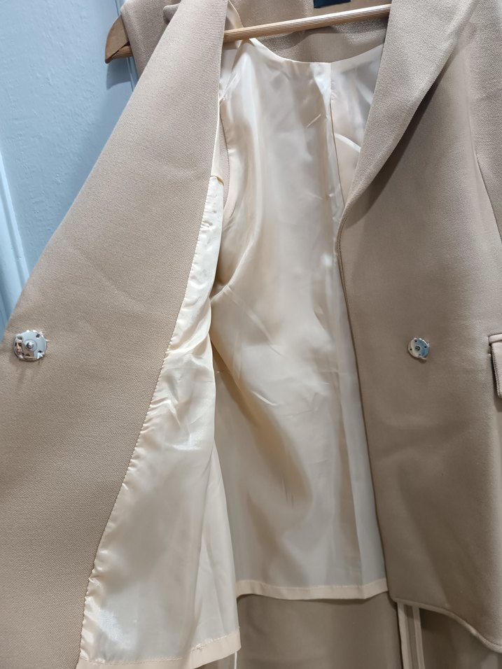 Bej Kadın Uzun Kollarsız Takım - Görsel 4