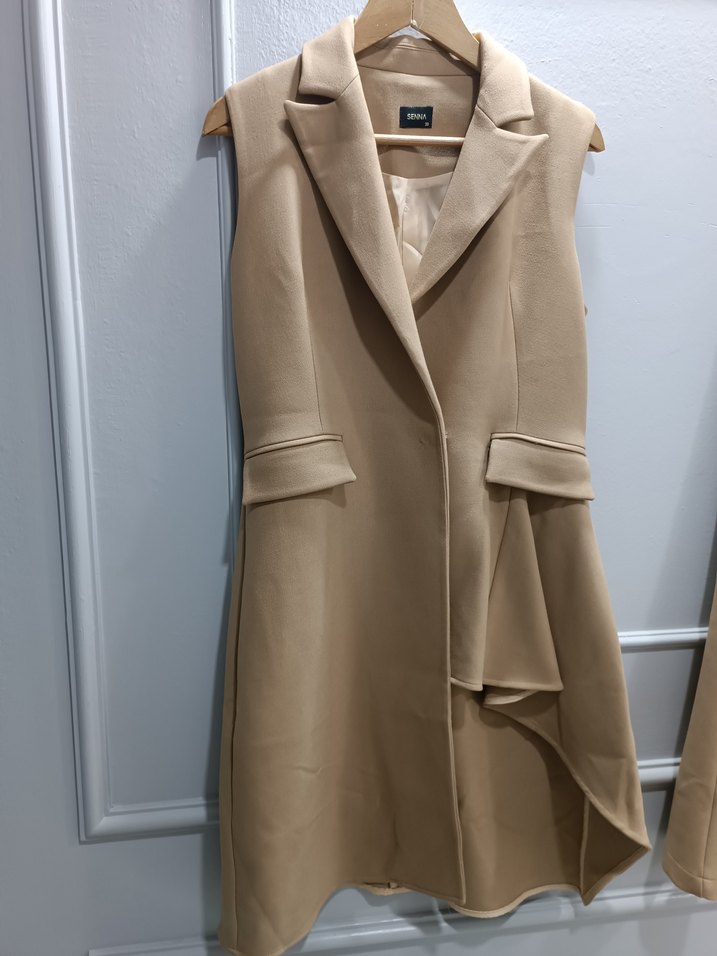 Bej Kadın Uzun Kollarsız Takım - Görsel 2