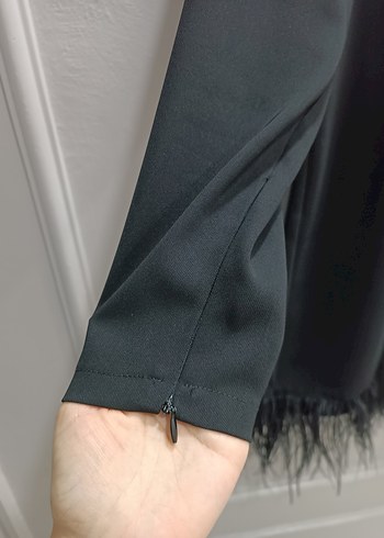 Tüğlü Siyah Uzun Kollu Tunik - Görsel 4