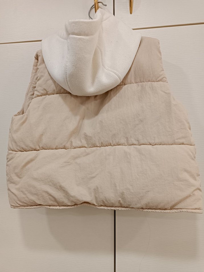 Bej Fermuarlı Kız Çocuk Yelek - Görsel 5