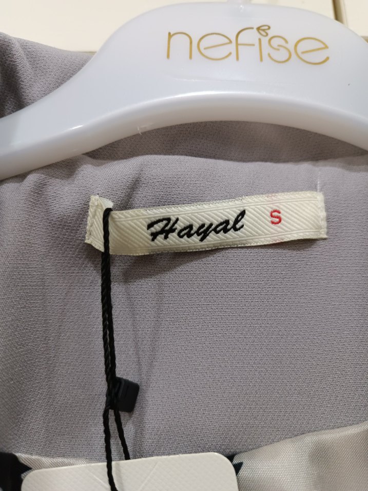 Gri Zebra Desenli Kadın Blazer - Görsel 4