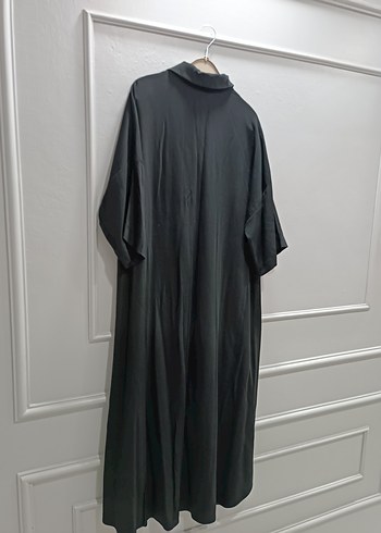 Uzun Lacivert Siyah Kadın Elbise - Görsel 4