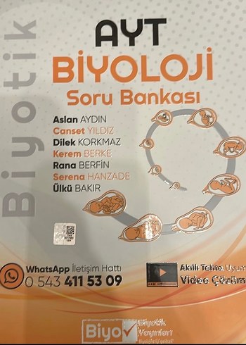 AYT Biyotik Biyoloji Soru Bankası 2025-2026