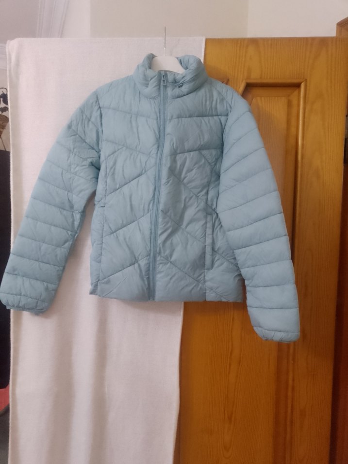 Biz mavi Kadın Kapitone Mont Yüksek Yakalı - Görsel 3