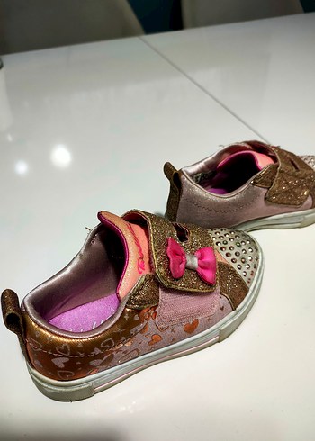 25 Beden Pembe Parlak Kız Çocuk Sneakers