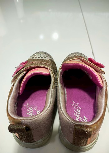 Pembe Parlak Kız Çocuk Sneakers